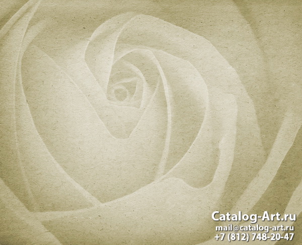 Натяжные потолки с фотопечатью - Белые розы 46